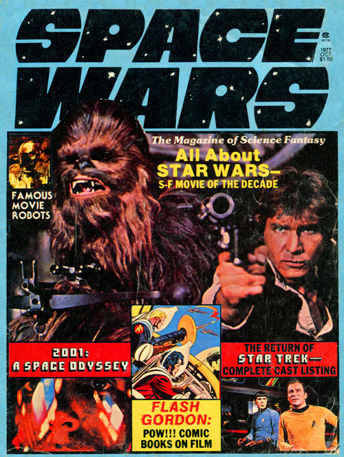 SPACE WARS magazine side cover Issue 1 Vol 1 # 1 - October 1977