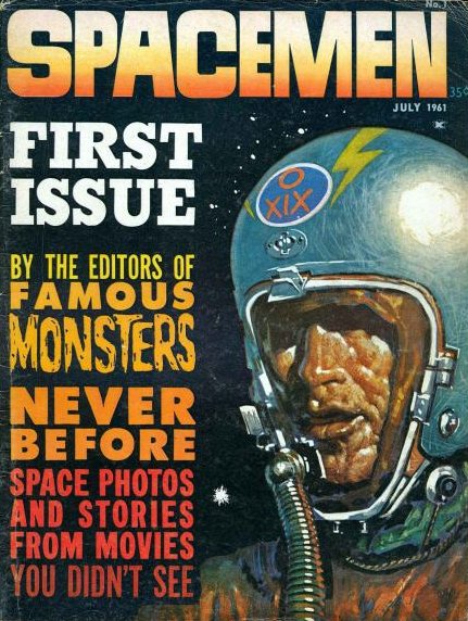SPACEMEN magazine side cover Issue 1 July 1961