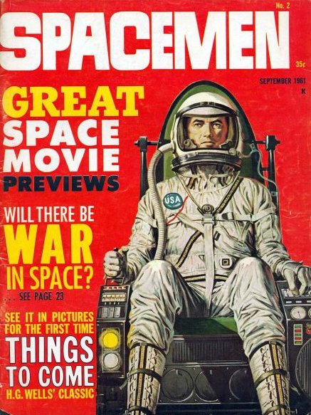SPACEMEN magazine side cover Issue 2 September 1961