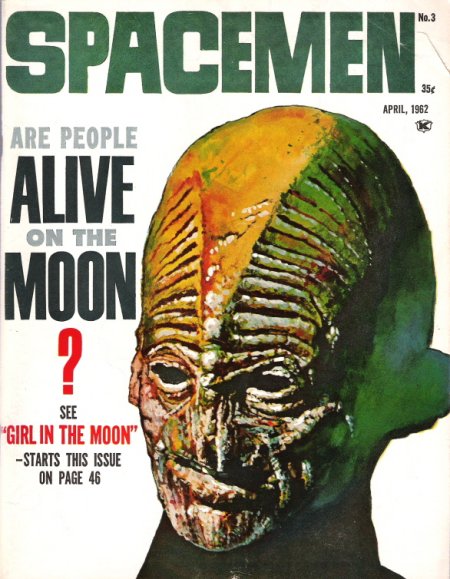 SPACEMEN magazine side cover Issue 3 April 1962