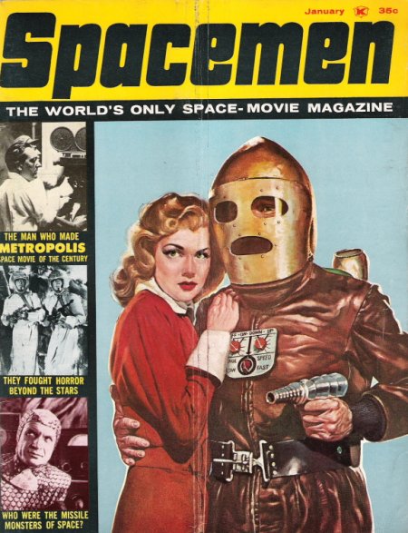 SPACEMEN magazine side cover Issue 6 January 1963