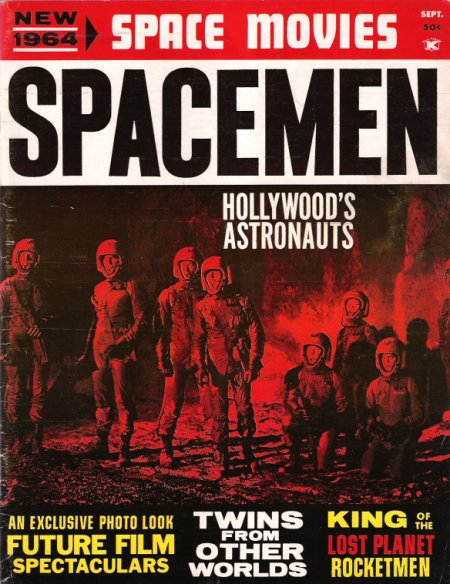 SPACEMEN magazine side cover Issue 7 September 1964
