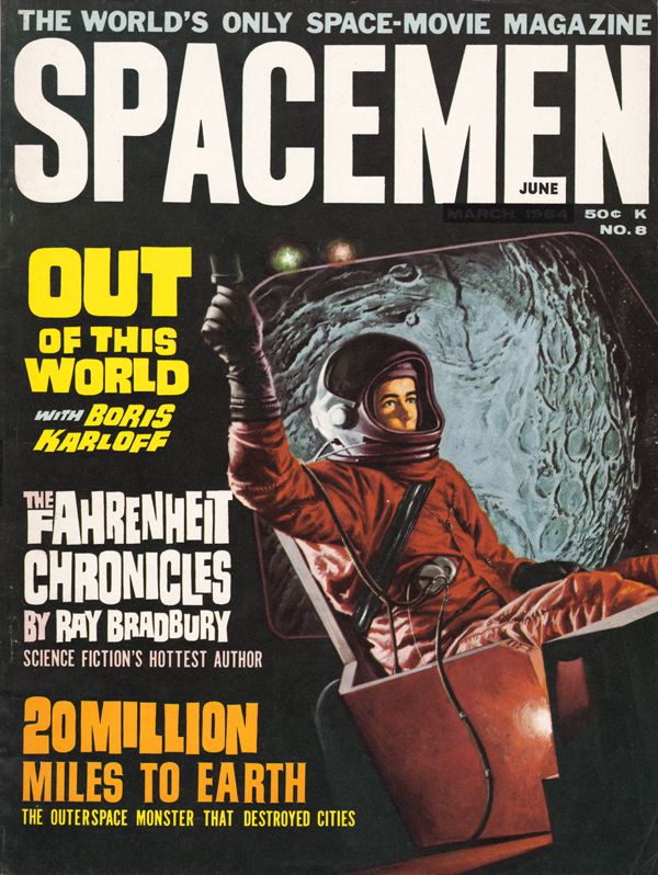 SPACEMEN magazine side cover Issue 8 June 1965