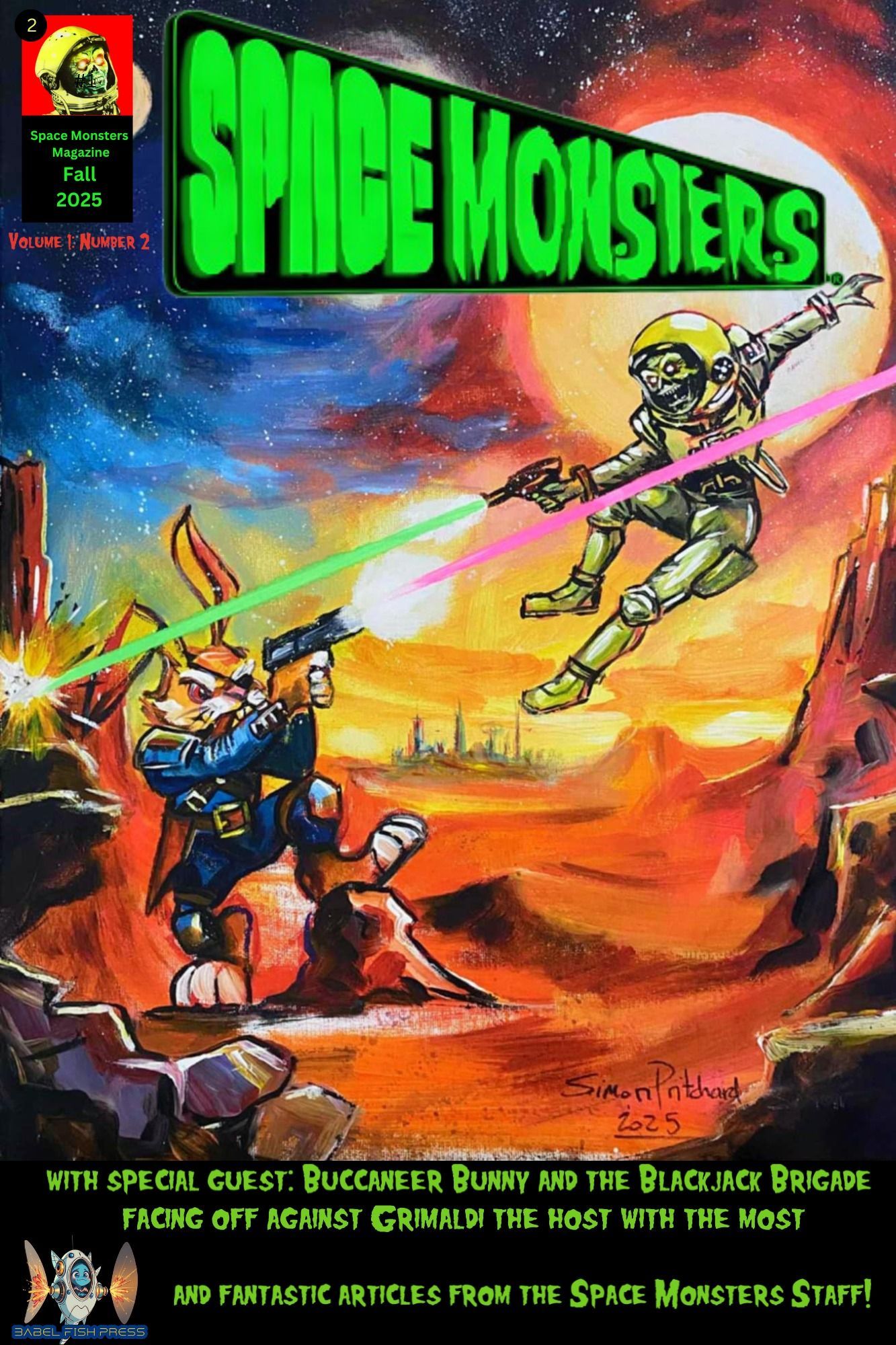 SPACE MONSTERS (US) magazine side cover  Vol 1 No  2 Fall 2025