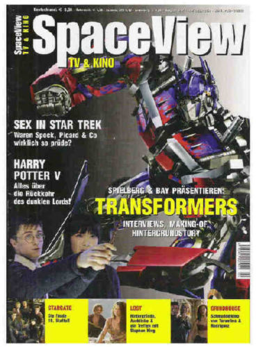 SPACEVIEW magazine side cover Issue 4 July/August 2007
