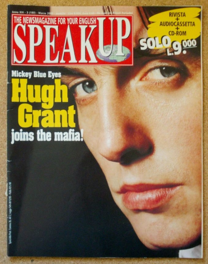 SPEAK UP magazine side cover  March 2000