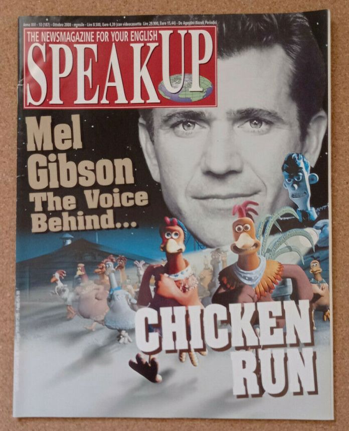 SPEAK UP magazine side cover  October 2000