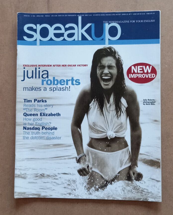 SPEAK UP magazine side cover  April 2001