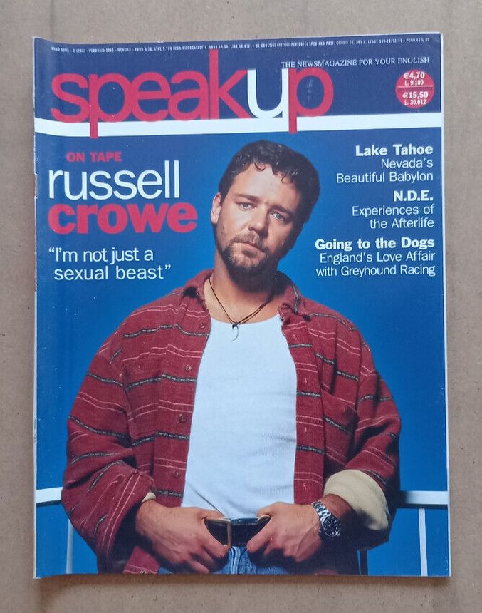 SPEAK UP magazine side cover  February 2002