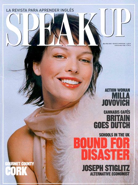 SPEAK UP magazine side cover  June 2003