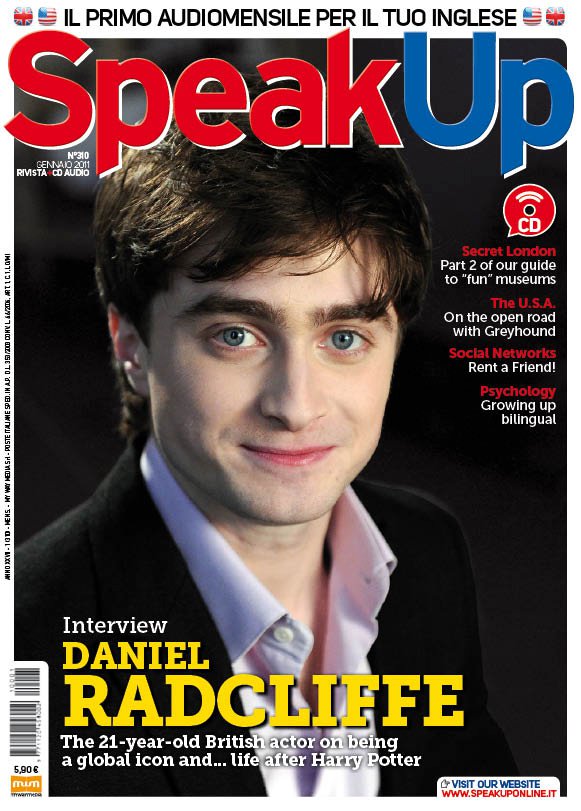 SPEAK UP magazine side cover  December 2010