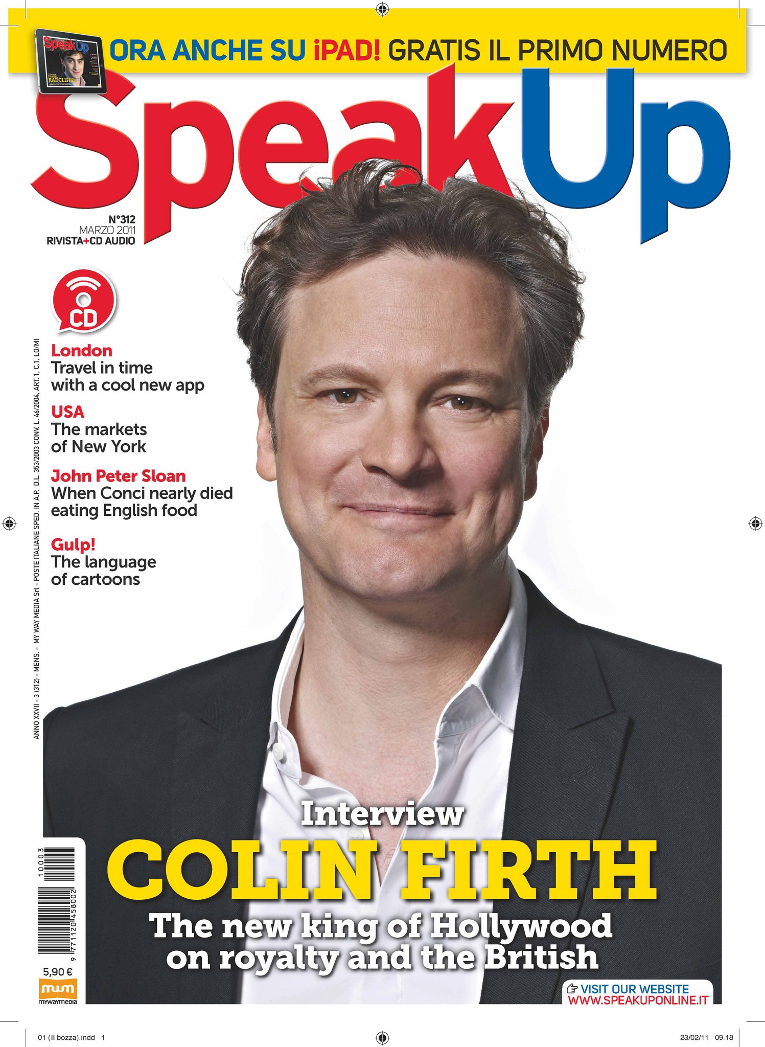 SPEAK UP magazine side cover  March 2011