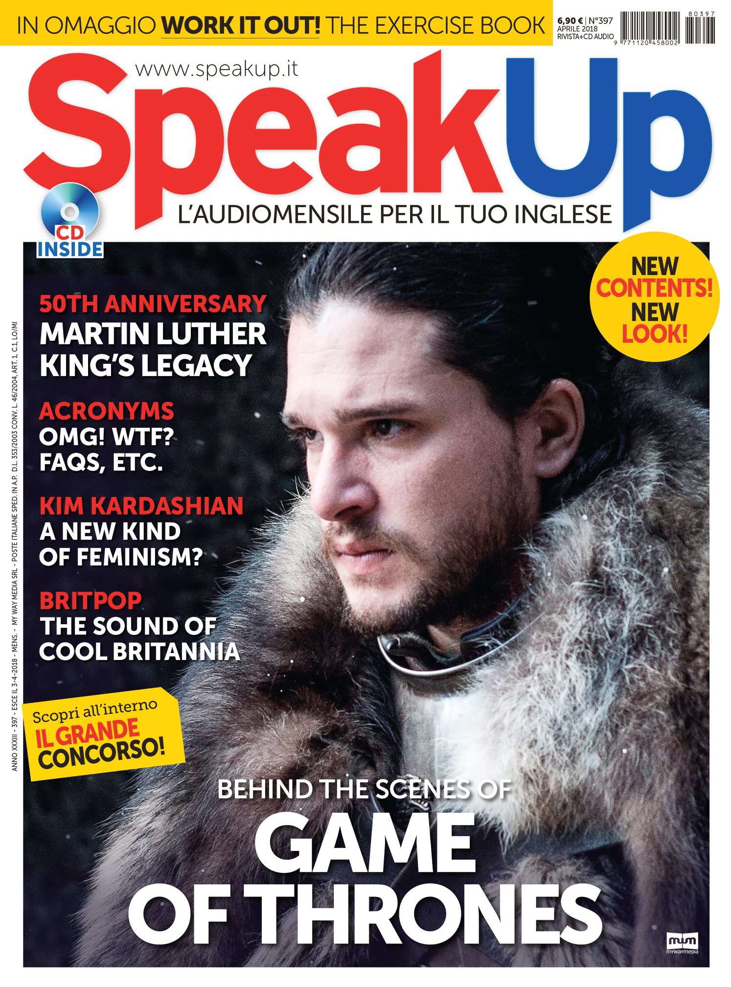 SPEAK UP magazine side cover  April 2018