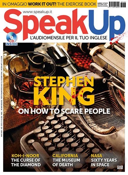SPEAK UP magazine side cover  October 2018