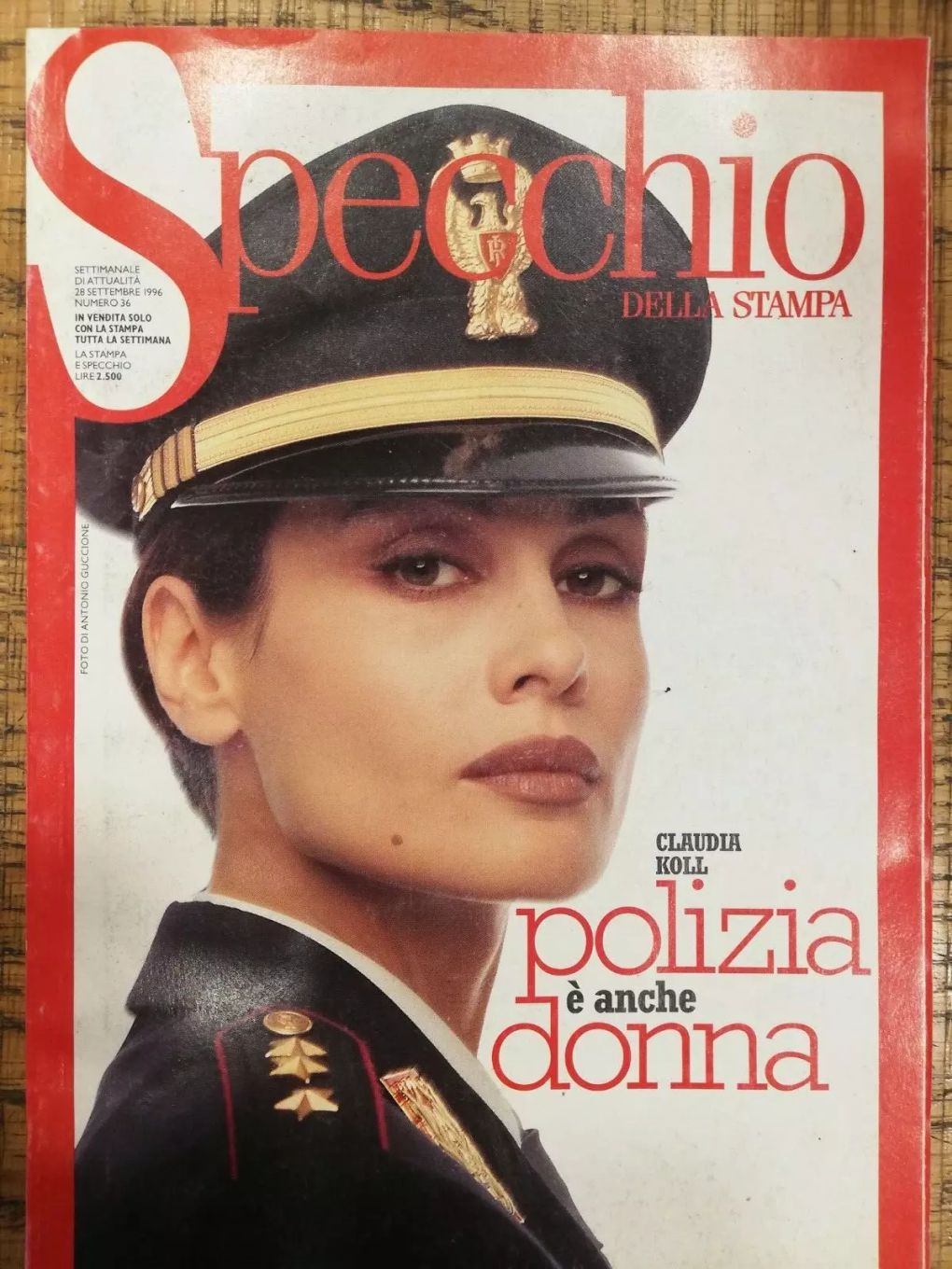 SPECCHIO DELLA STAMPA magazine side cover Issue 36 28 September 1996