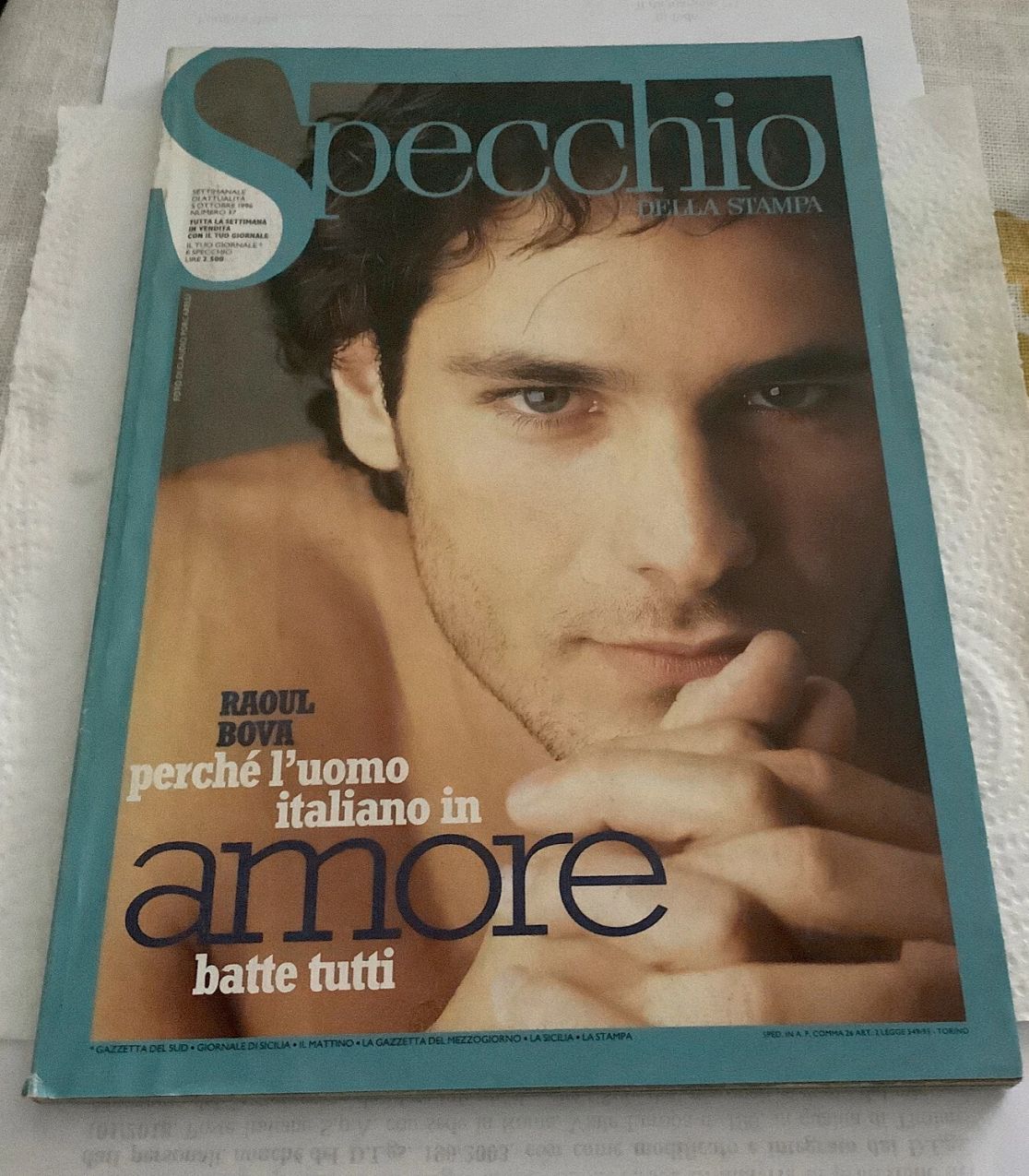 SPECCHIO DELLA STAMPA magazine side cover Issue 37 5 October 1996