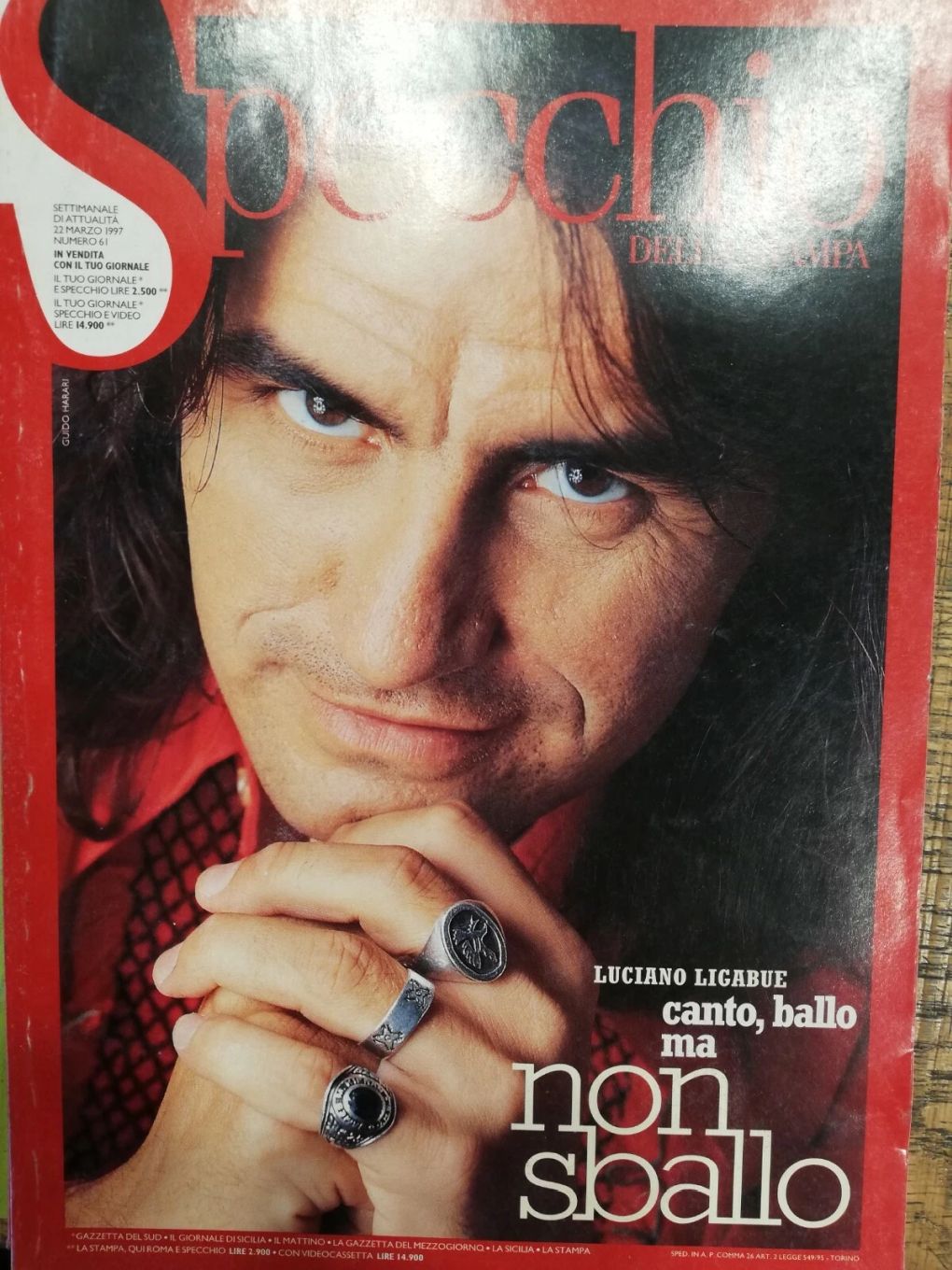 SPECCHIO DELLA STAMPA magazine side cover Issue 61 22 March 1997
