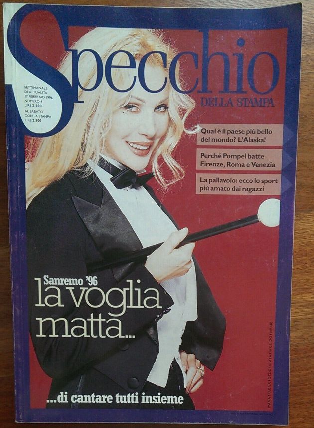 SPECCHIO DELLA STAMPA magazine side cover Issue 4 17 February 1996