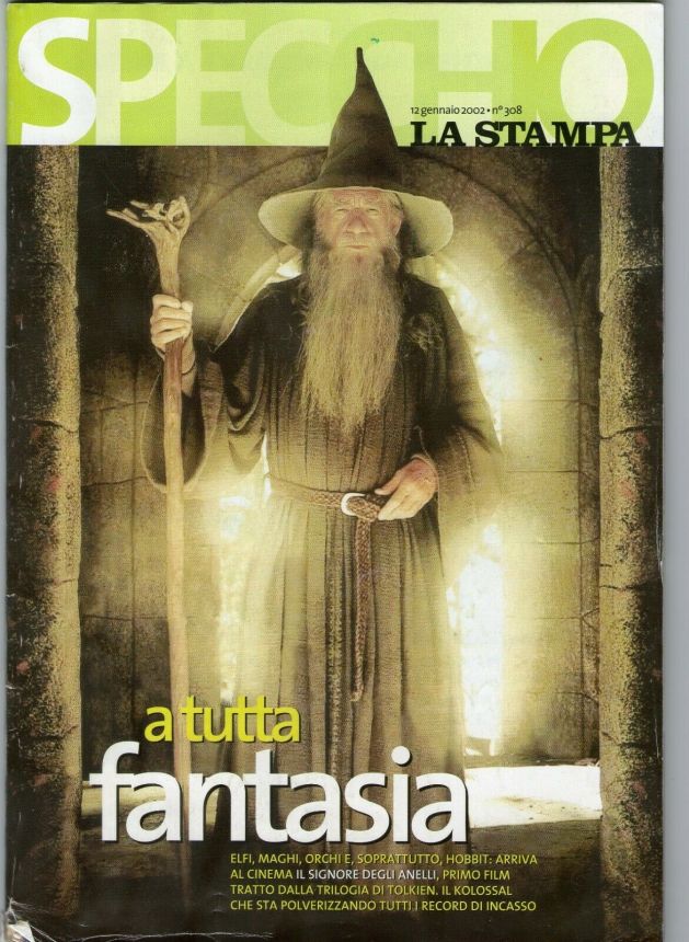 SPECCHIO DELLA STAMPA magazine side cover Issue 308 12 January 2002