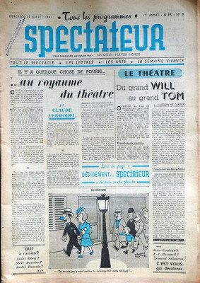 SPECTATEUR (40s) magazine side cover Issue 8 25 July 1945