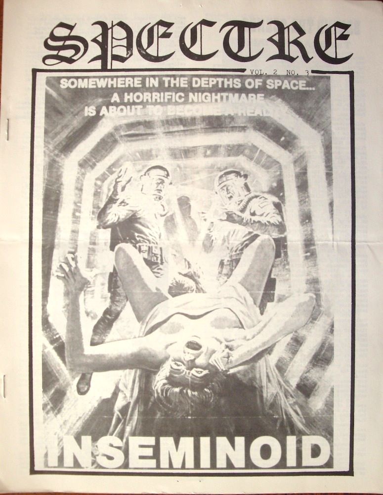 SPECTRE magazine side cover Issue 24  Vol 2 No 3 Summer 1982