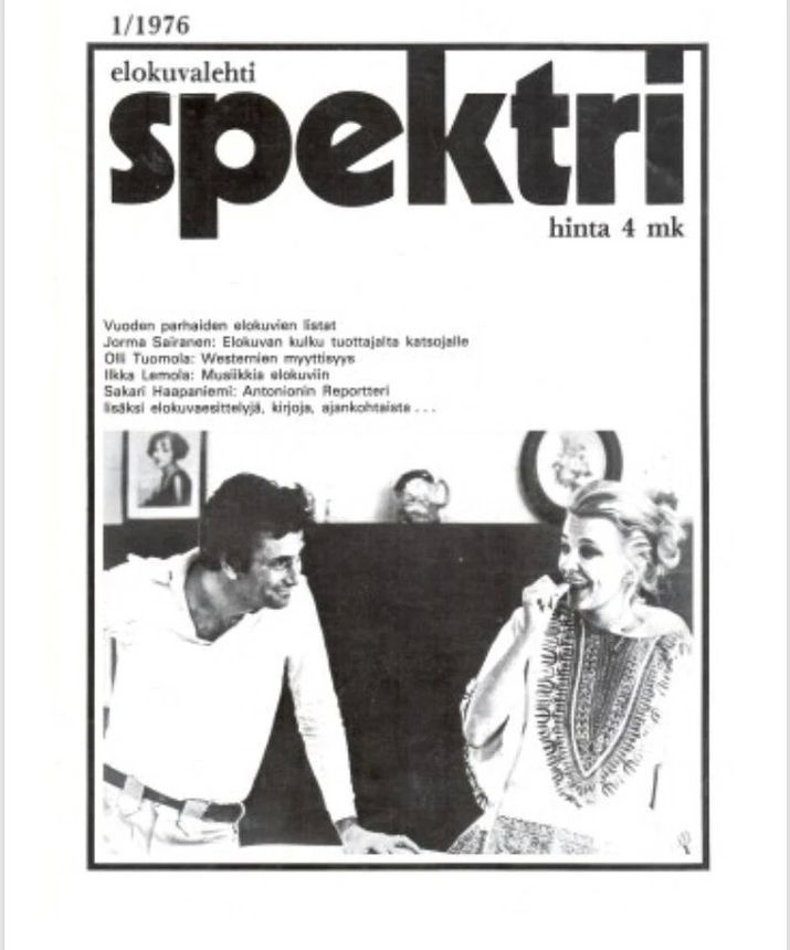 ELOKUVALEHTI SPEKTRI magazine side cover Issue 1   1976