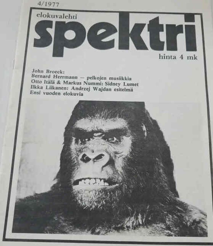 ELOKUVALEHTI SPEKTRI magazine side cover Issue 4   1977
