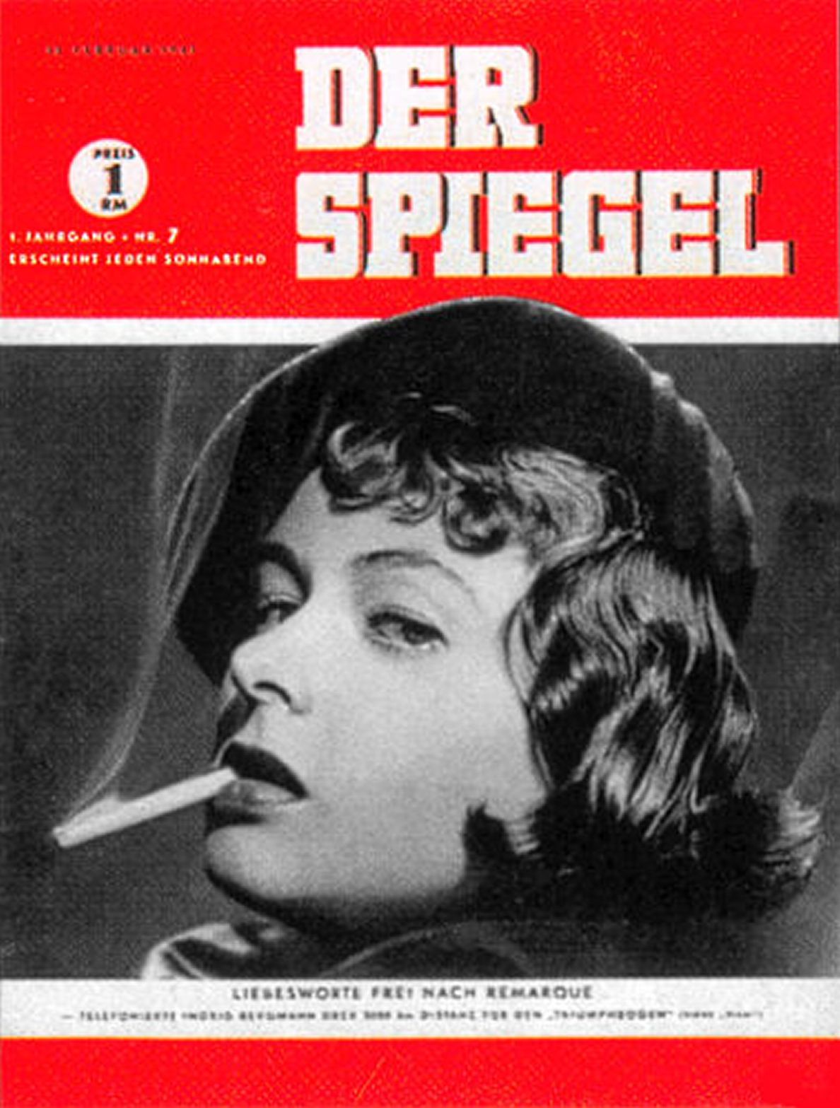 SPIEGEL | DER magazine side cover Issue 7 15 February 1947