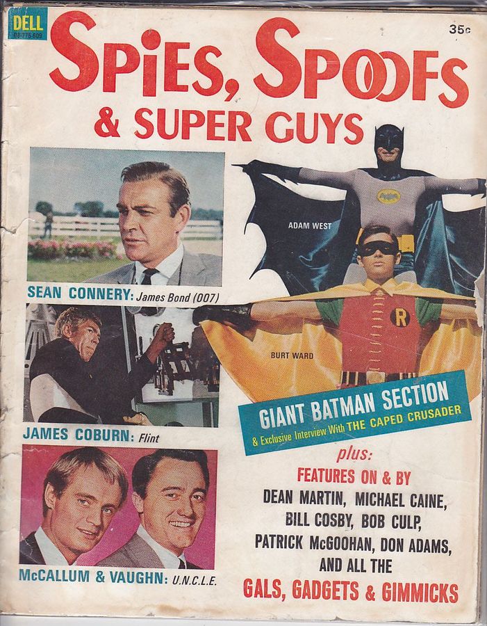 SPIES, SPOOFS AND SUPER GUYS magazine side cover Issue 1  1966