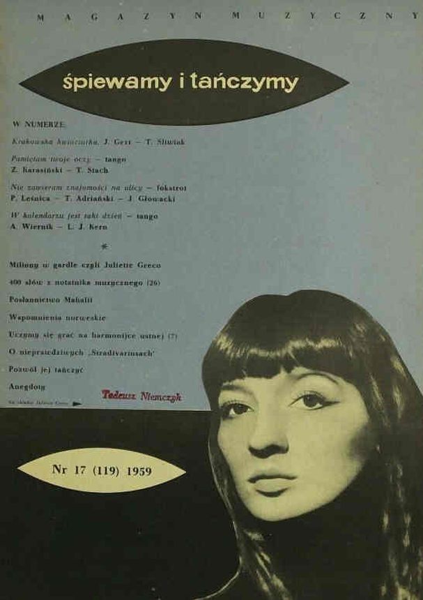 SPIEWAMY TANCZYMY magazine side cover Issue 17   1959