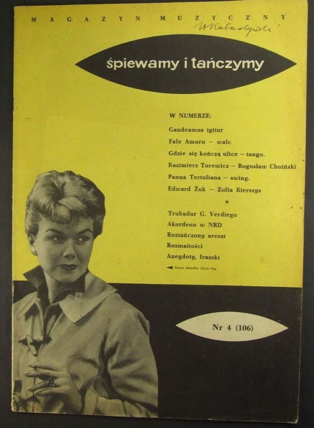 SPIEWAMY TANCZYMY magazine side cover Issue 4   1959