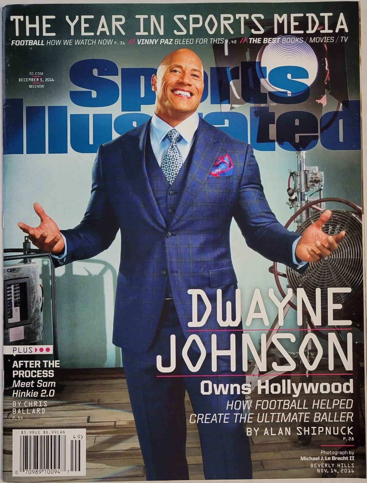 SPORTS ILLUSTRATED magazine side cover 5 December 2016