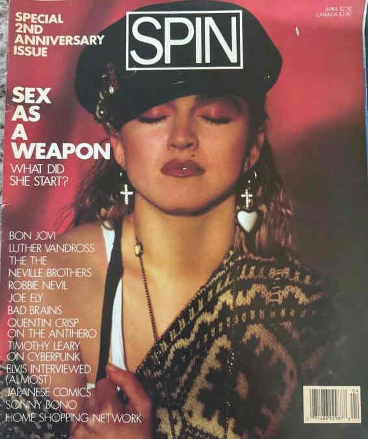 SPIN magazine side cover  April 1987