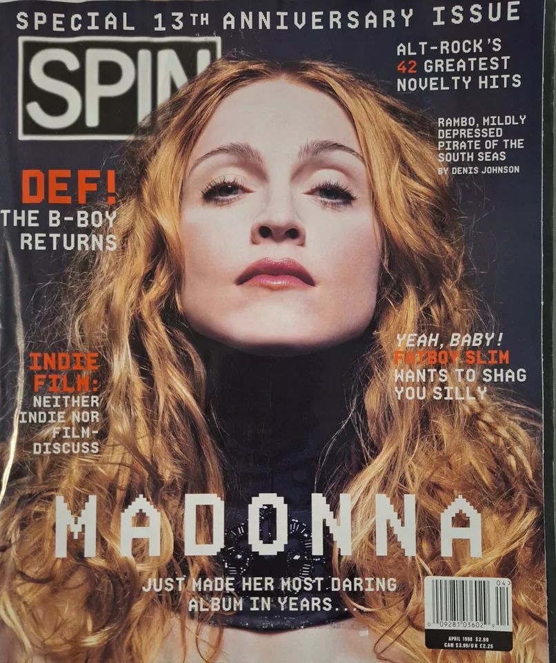 SPIN magazine side cover  April 1998