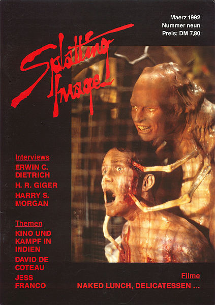 SPLATTING IMAGE magazine side cover Issue 9 March 1992