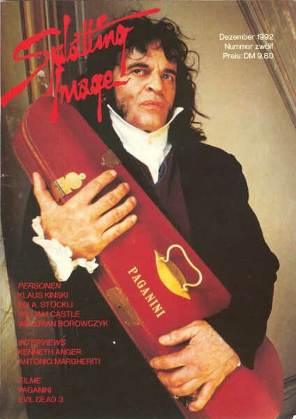 SPLATTING IMAGE magazine side cover Issue 12 December 1992