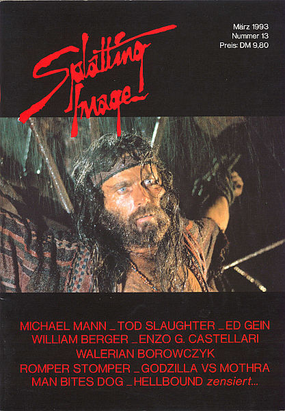 SPLATTING IMAGE magazine side cover Issue 13 March 1993