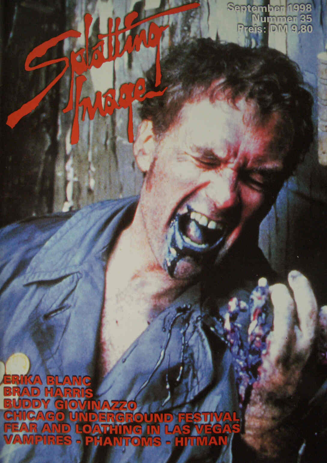 SPLATTING IMAGE magazine side cover Issue 35 September 1998