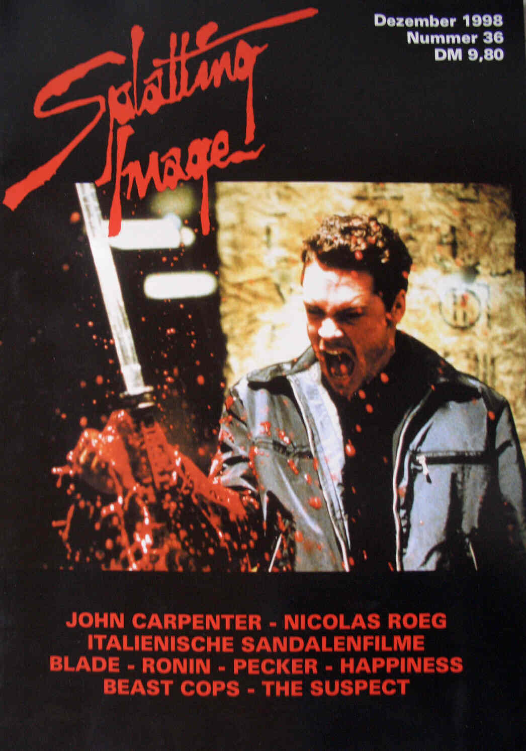SPLATTING IMAGE magazine side cover Issue 36 December 1998