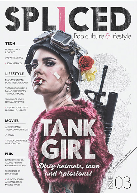 SPLICED magazine side cover Issue 3 February/March 2014
