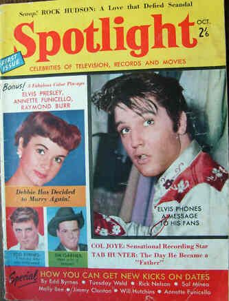 SPOTLIGHT magazine side cover Issue 1 October 1959