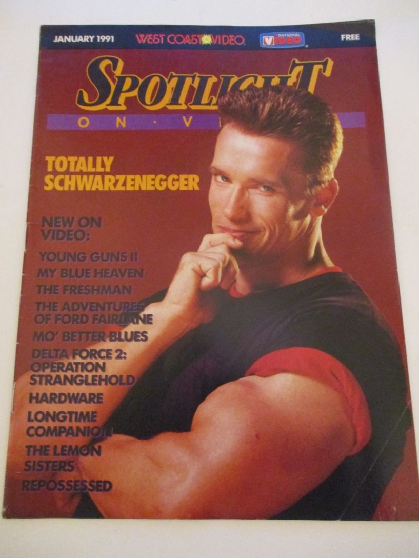 SPOTLIGHT (WEST COAST VIDEO) magazine side cover  January 1991