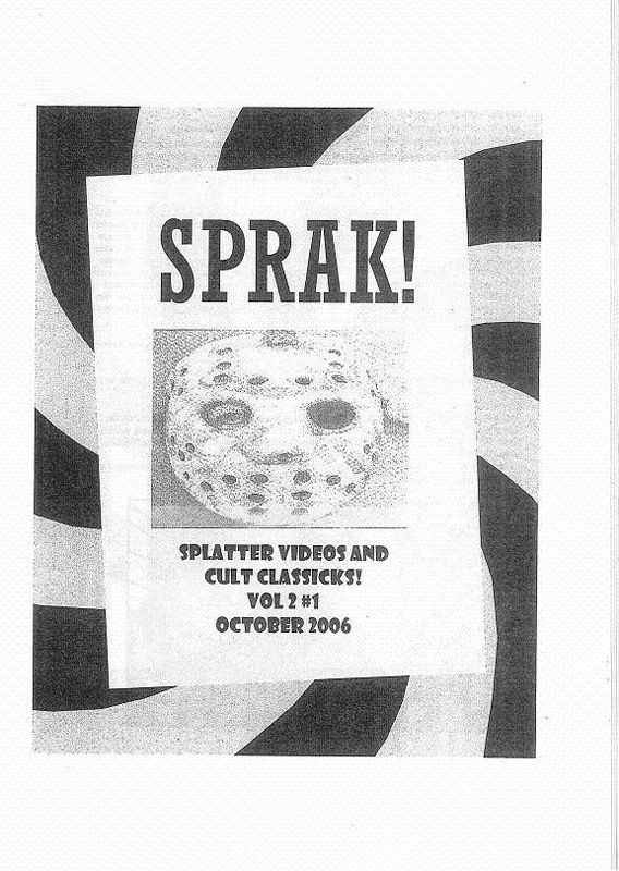 SPRAK magazine side cover  Vol 2 No  1  October 2006