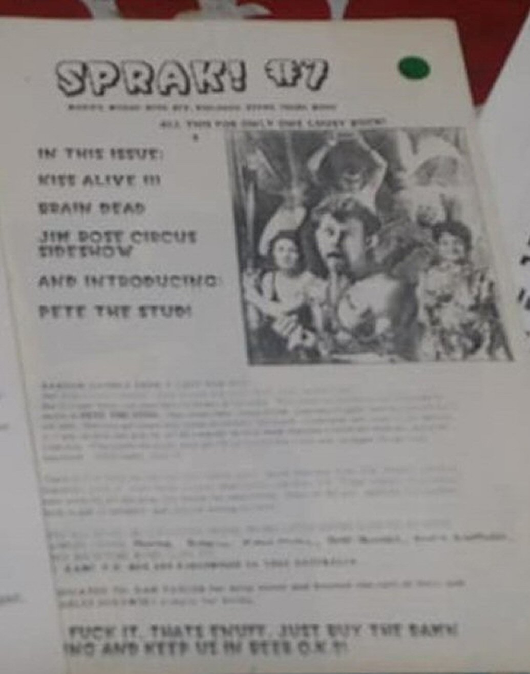 SPRAK magazine side cover Issue 7   