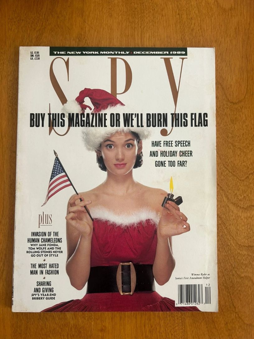 SPY magazine side cover  December 1989