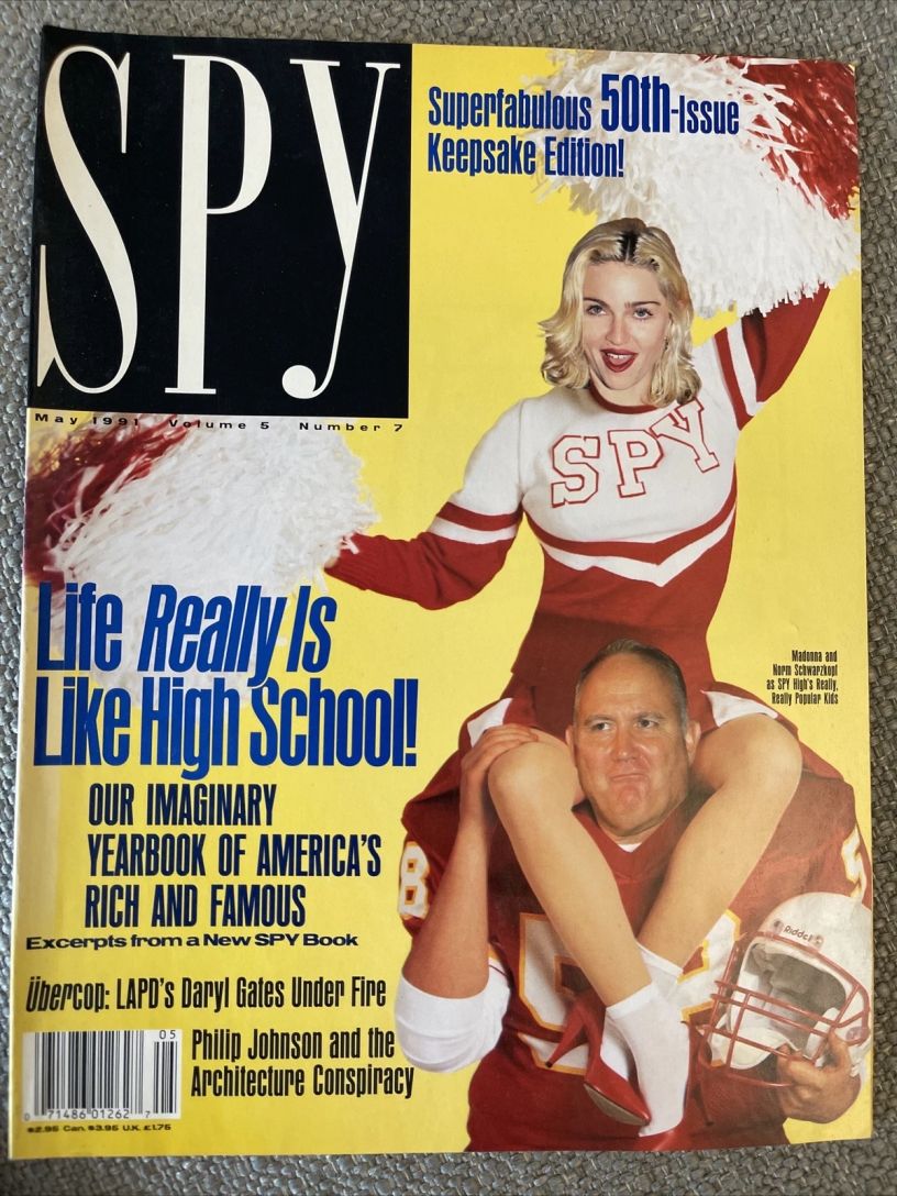 SPY magazine side cover  May 1991