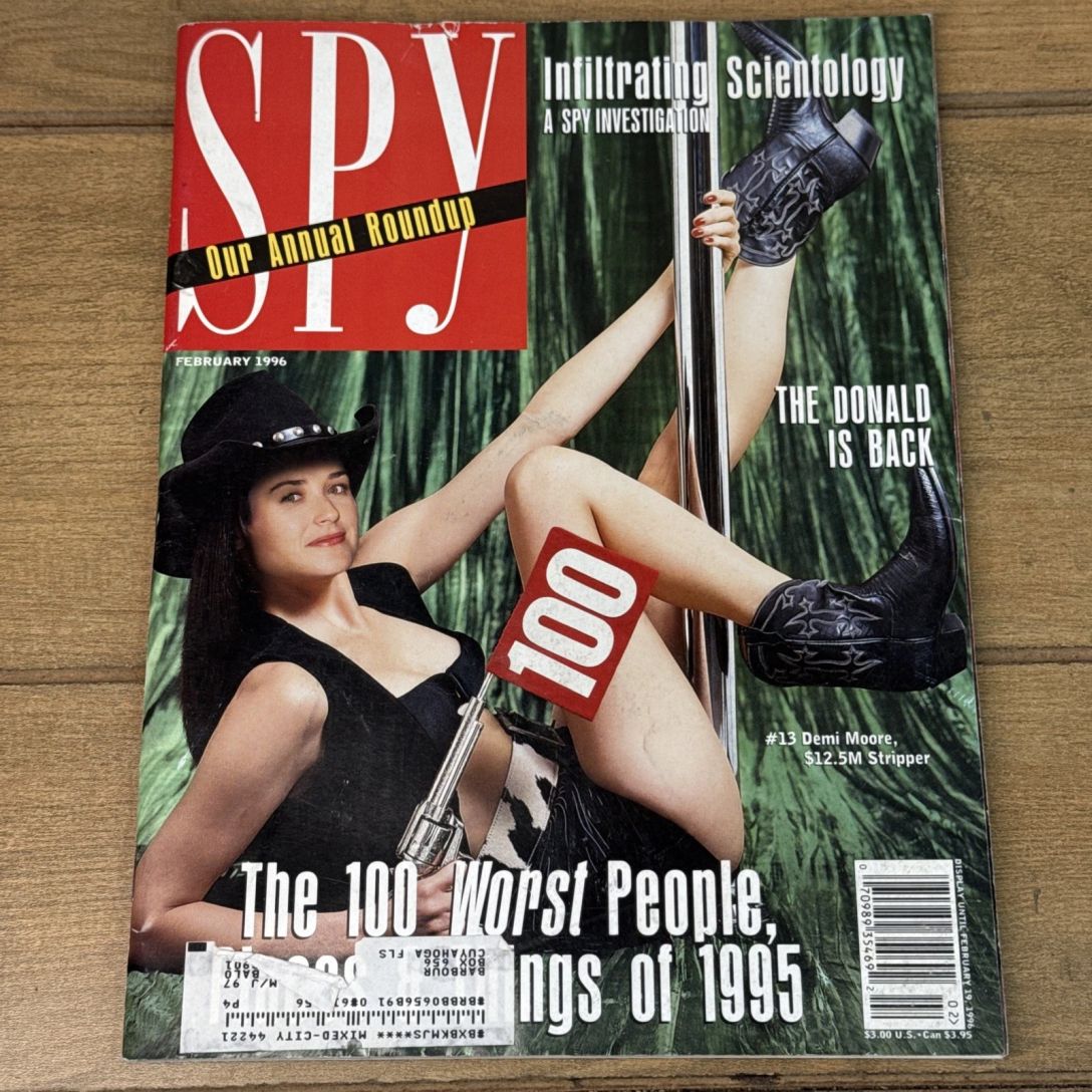 SPY magazine side cover  February 1996
