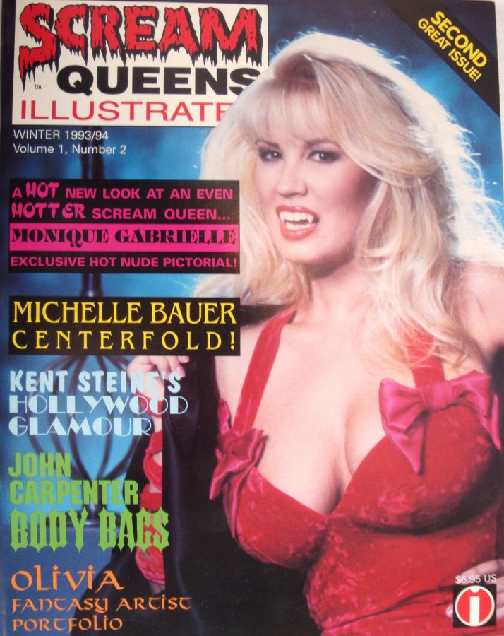 SCREAM QUEENS ILLUSTRATED magazine side cover Issue 2 Winter 1993