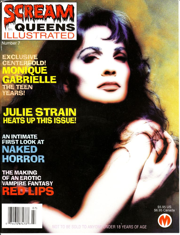 SCREAM QUEENS ILLUSTRATED magazine side cover Issue 7  1995