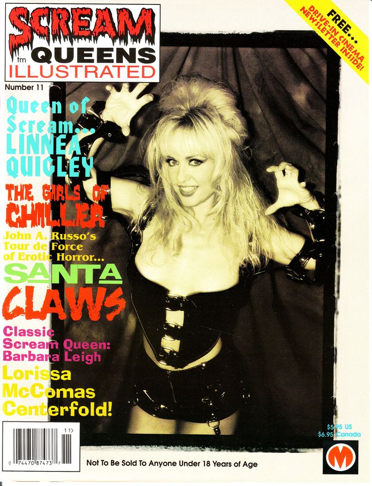 SCREAM QUEENS ILLUSTRATED magazine side cover Issue 11  1996